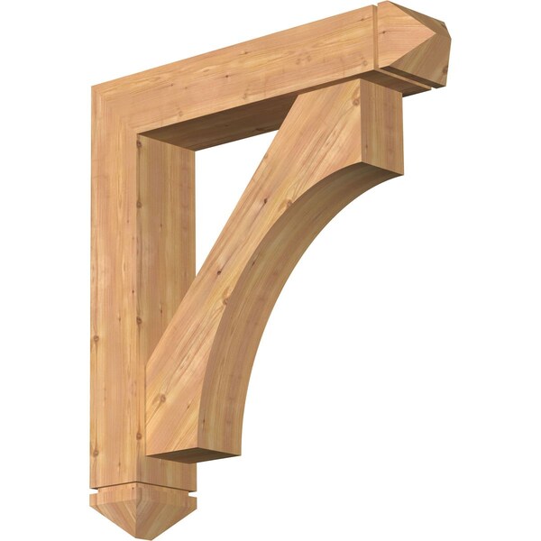 Ekena Millwork Westlake Arts and Crafts Smooth Bracket w/ Offset Brace, Western Red Cedar, 7 1/2"W x 36"D x 40"H BKT0806X36X40WTL03SWR - main